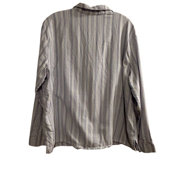 Haven Well Within Women's Striped Pajama Set XL Blue White Organic Cotton - Picture 7 of 14